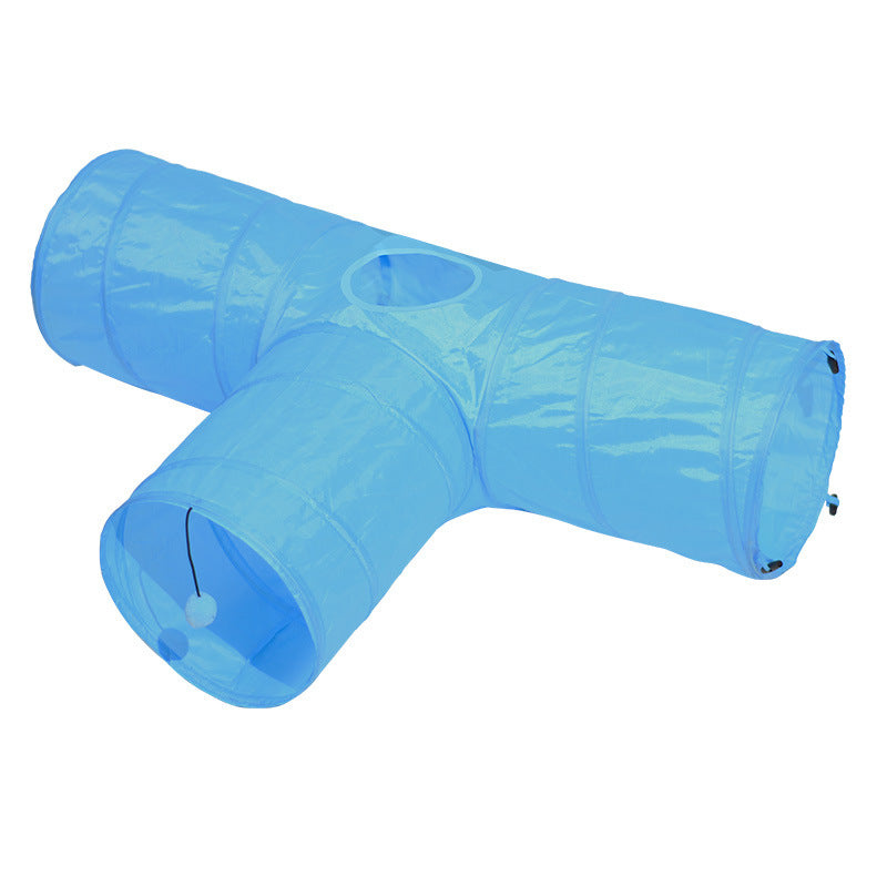 Engage Your Feline Friend with the Foldable Pet Tunnel Climbing Toy